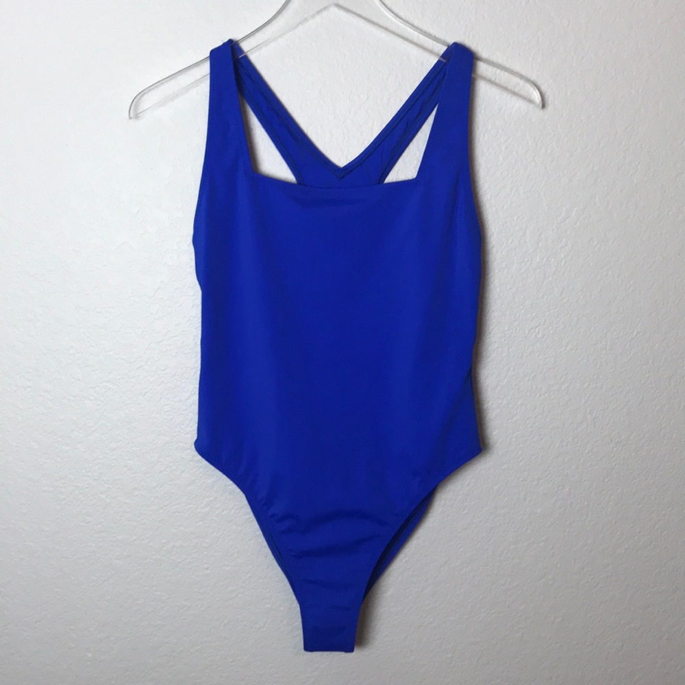 Outdoor Voices Splash Blue One Piece Swimsuit